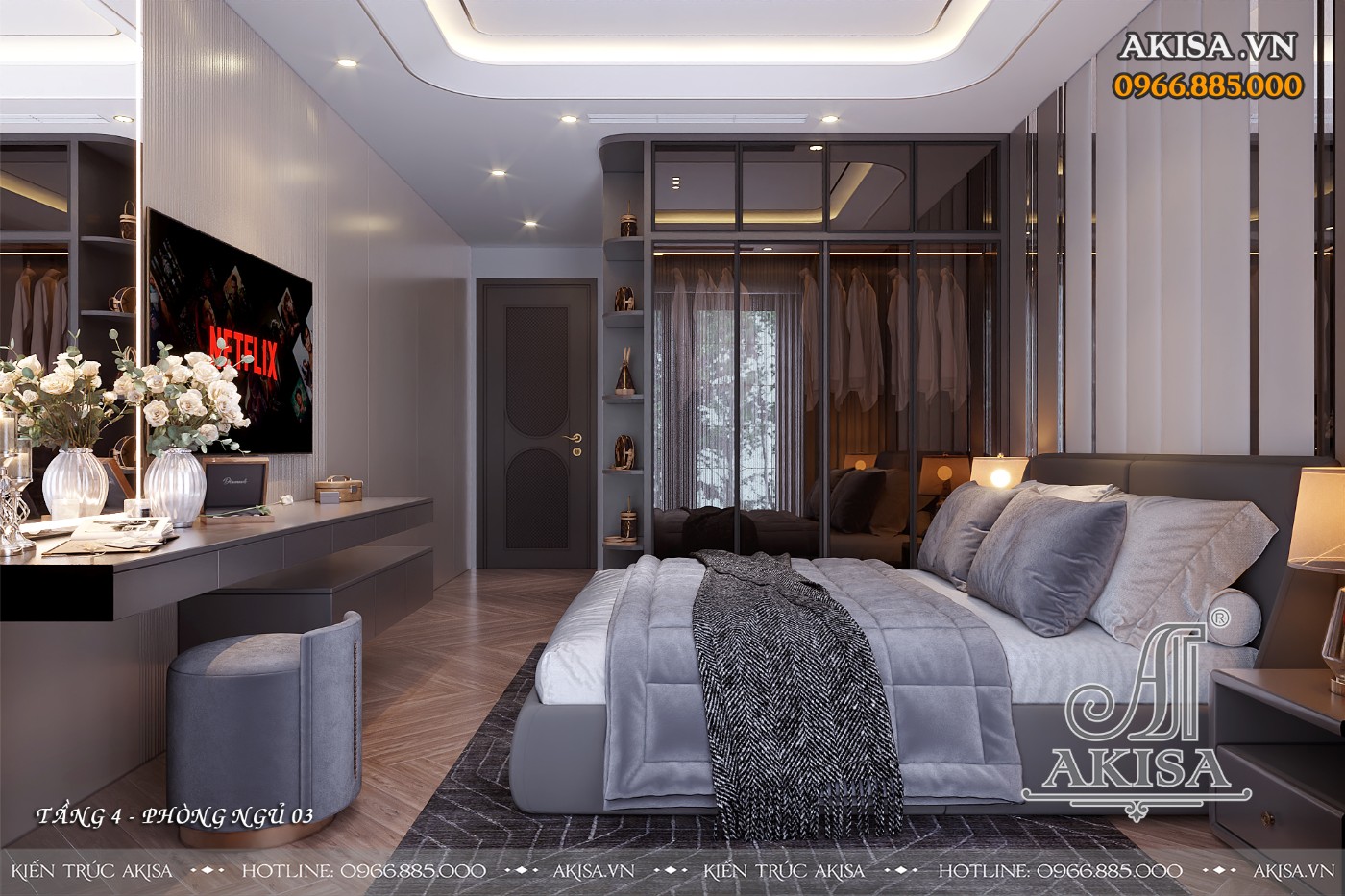 Thiết kế nội thất nhà phố thông tầng - Phòng ngủ