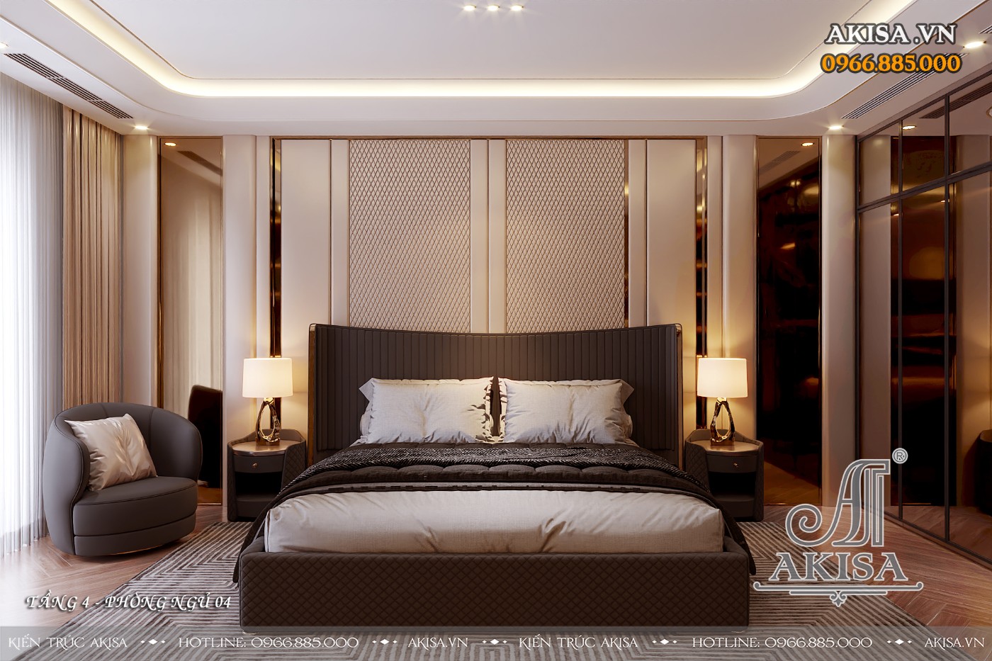 Thiết kế nội thất nhà phố thông tầng - Phòng ngủ