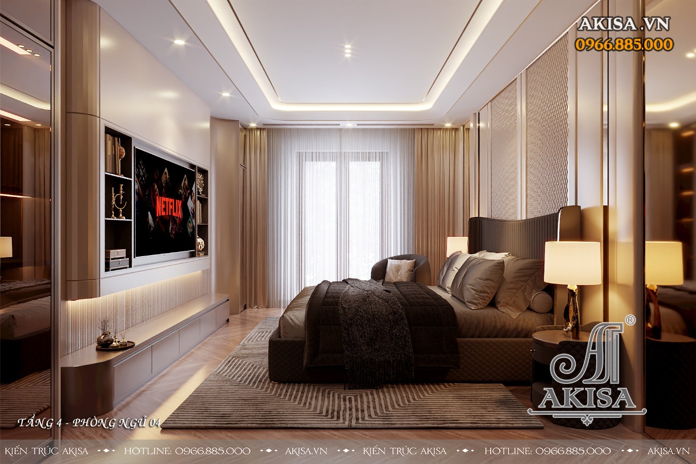 Thiết kế nội thất nhà phố thông tầng - Phòng ngủ