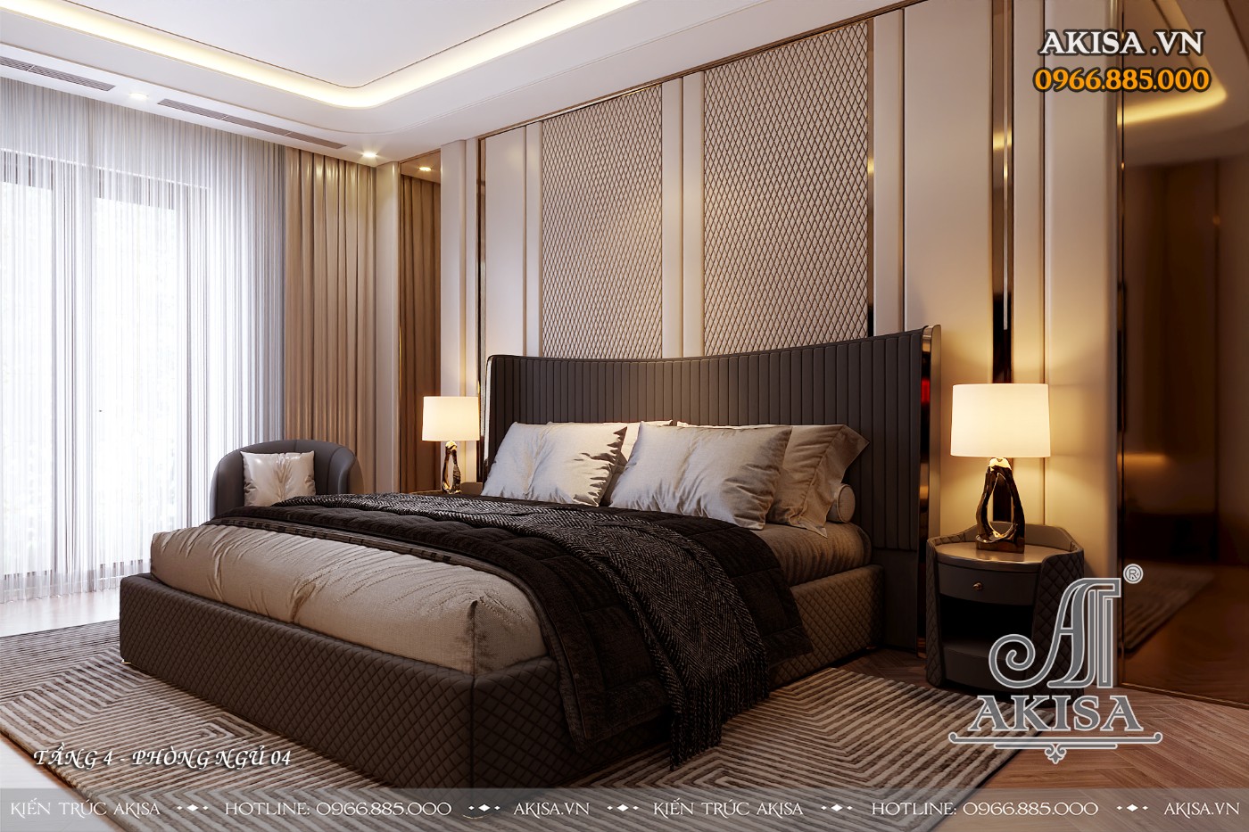 Thiết kế nội thất nhà phố thông tầng - Phòng ngủ