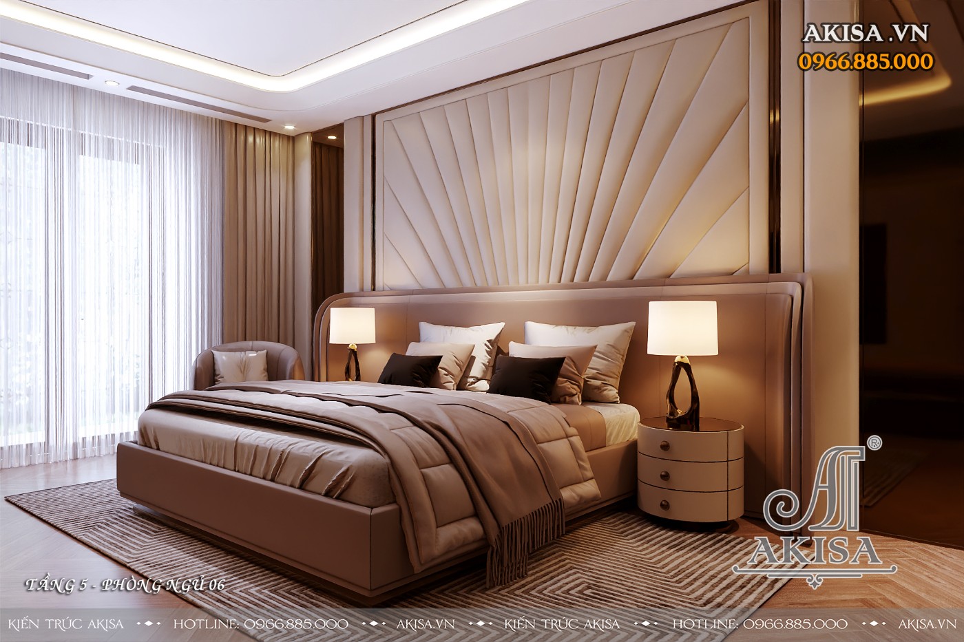 Thiết kế nội thất nhà phố thông tầng - phòng ngủ