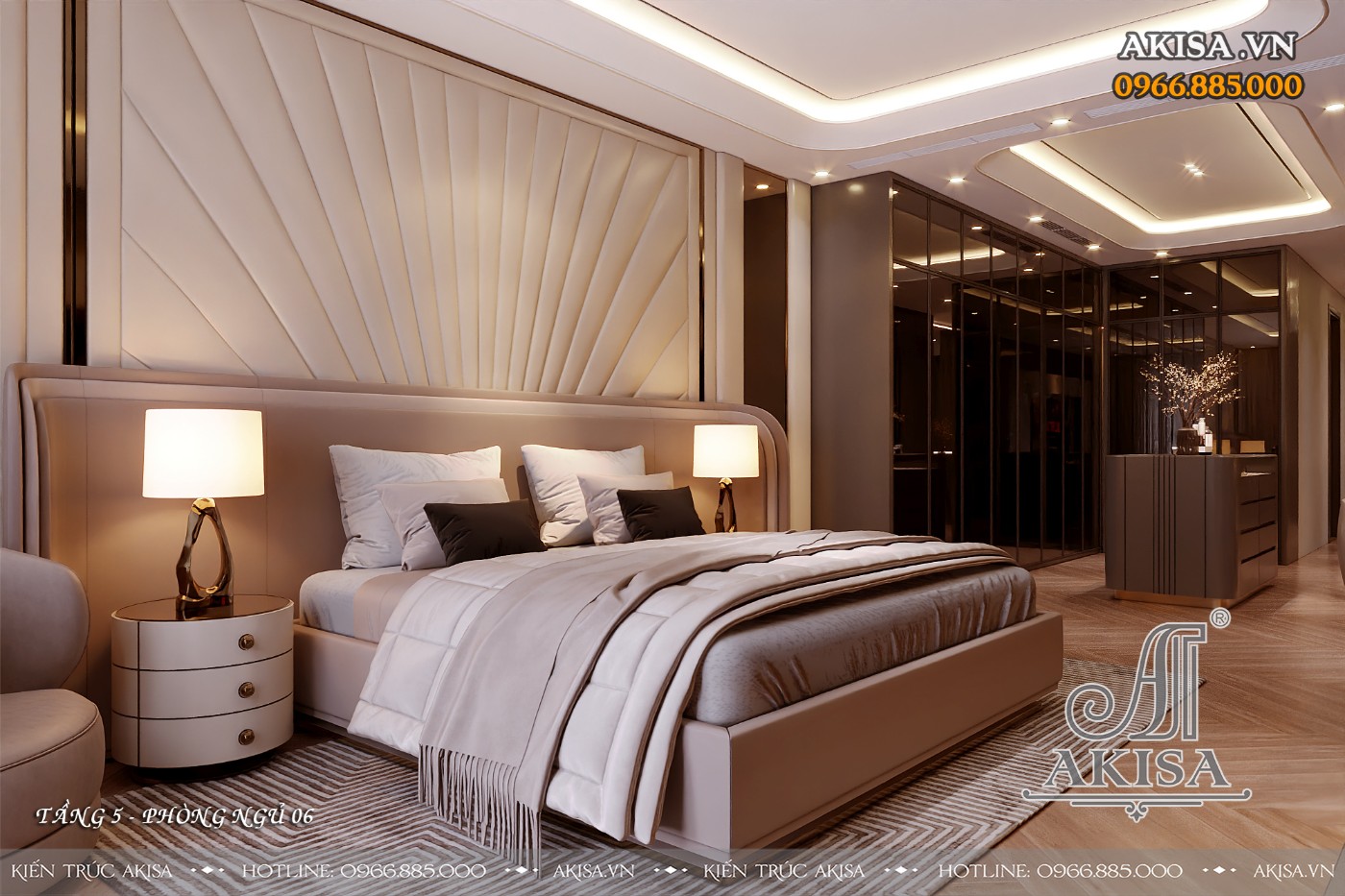 Thiết kế nội thất nhà phố thông tầng - phòng ngủ