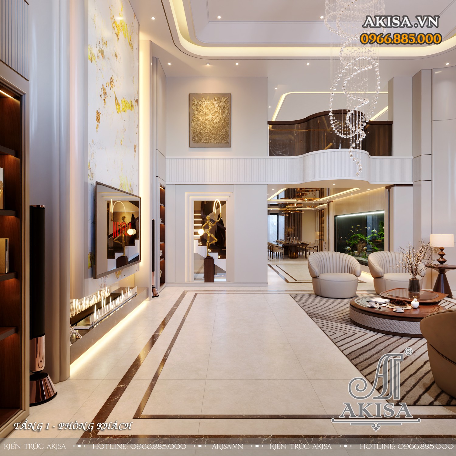 Thiết kế nội thất nhà phố phong cách Luxury - Phòng khách