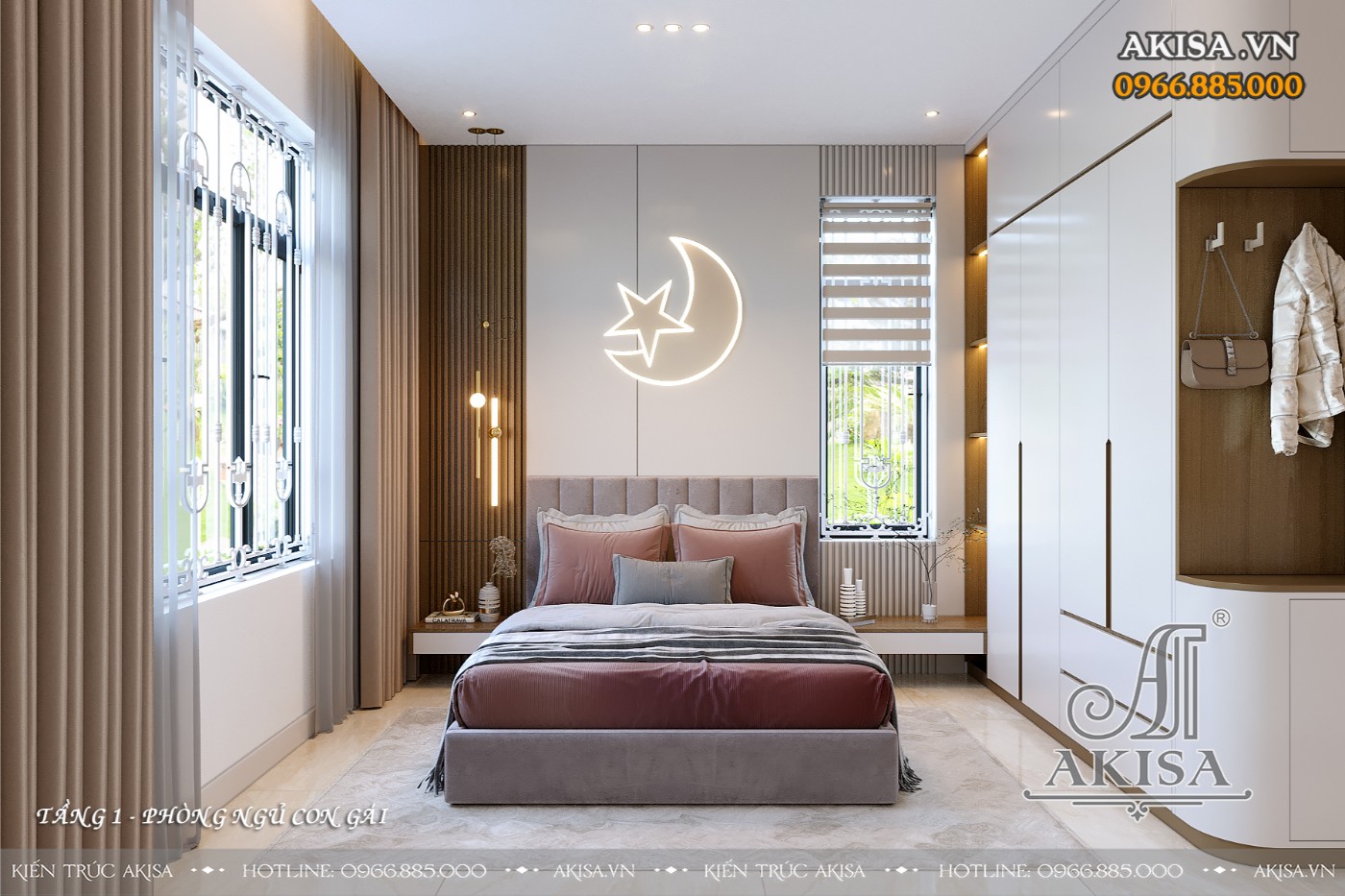 Mẫu nội thất biệt thự tân cổ điển gỗ gõ đỏ đẹp