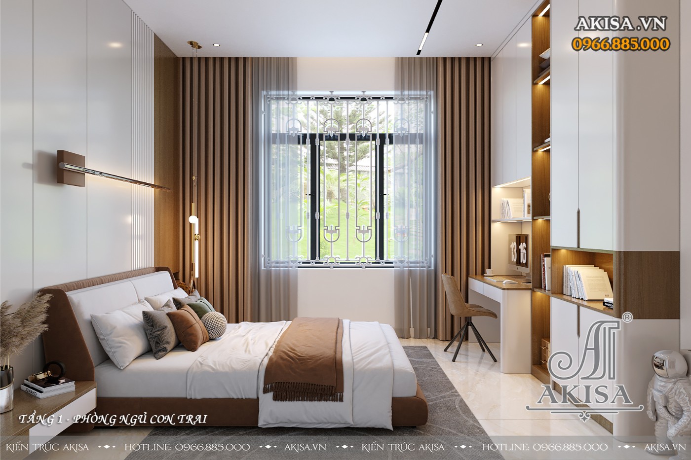 Mẫu nội thất biệt thự tân cổ điển gỗ gõ đỏ đẹp