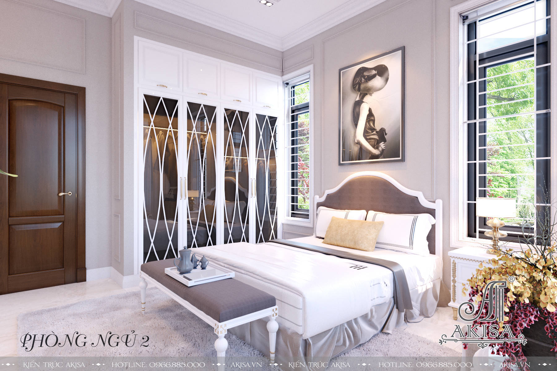 Phòng ngủ được bố trí tại vị trí yên tĩnh, có tầm nhìn đẹp, chan hòa ánh sáng thiên nhiên mang tới giấc ngủ ngon cùng nguồn năng lượng tích cực.