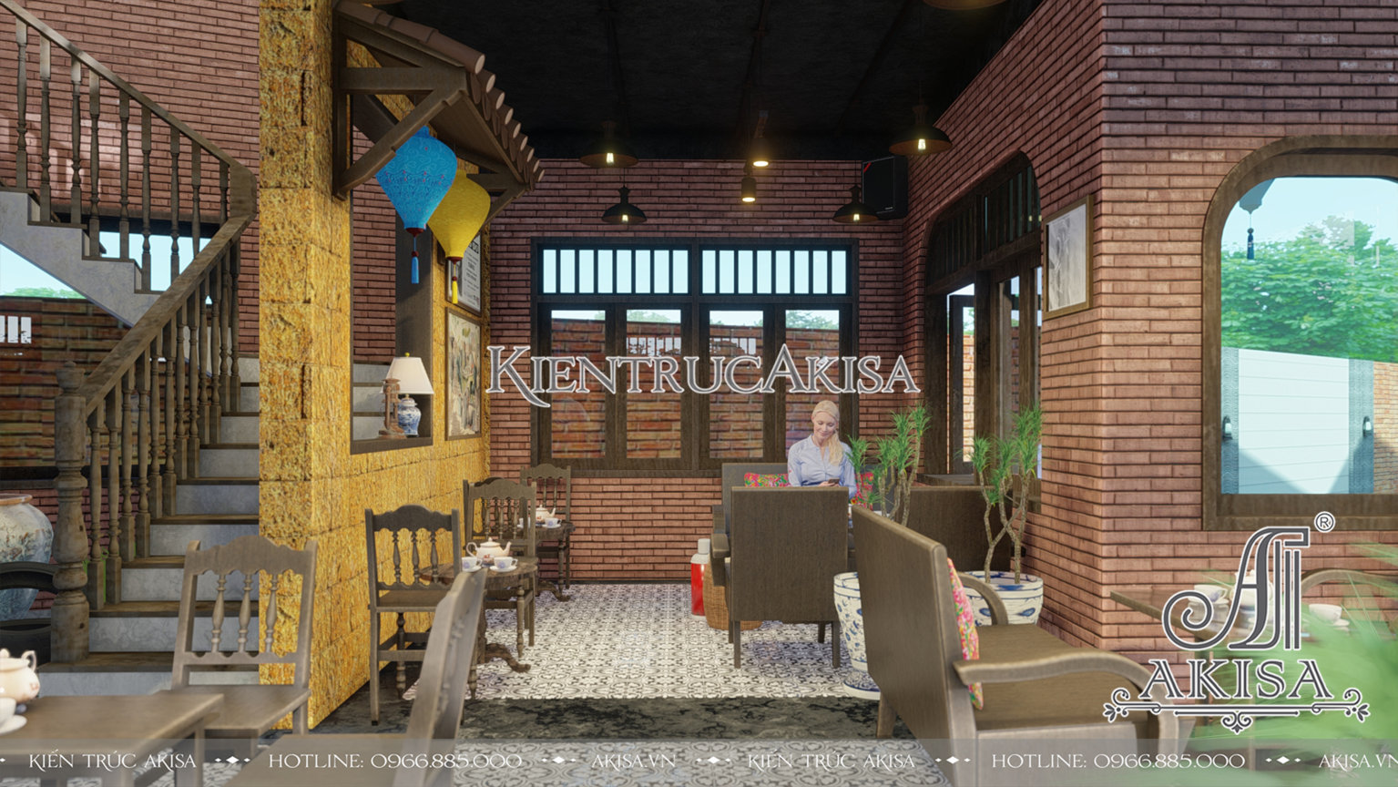Mẫu nội thất quán cafe phong cách vintage 