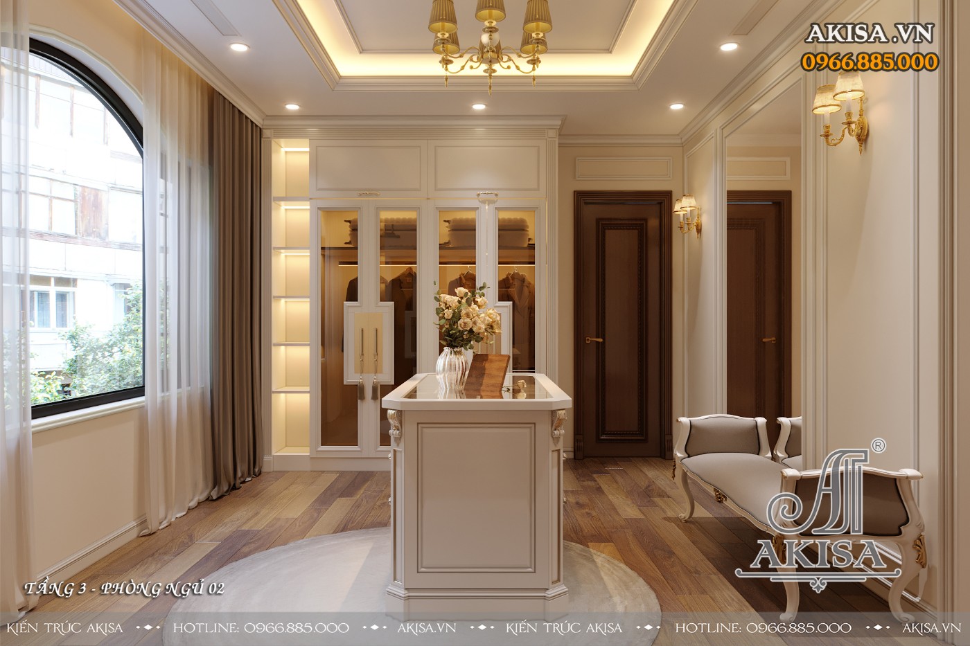 Nội thất gỗ gõ đỏ phong cách tân cổ điển - Phòng ngủ