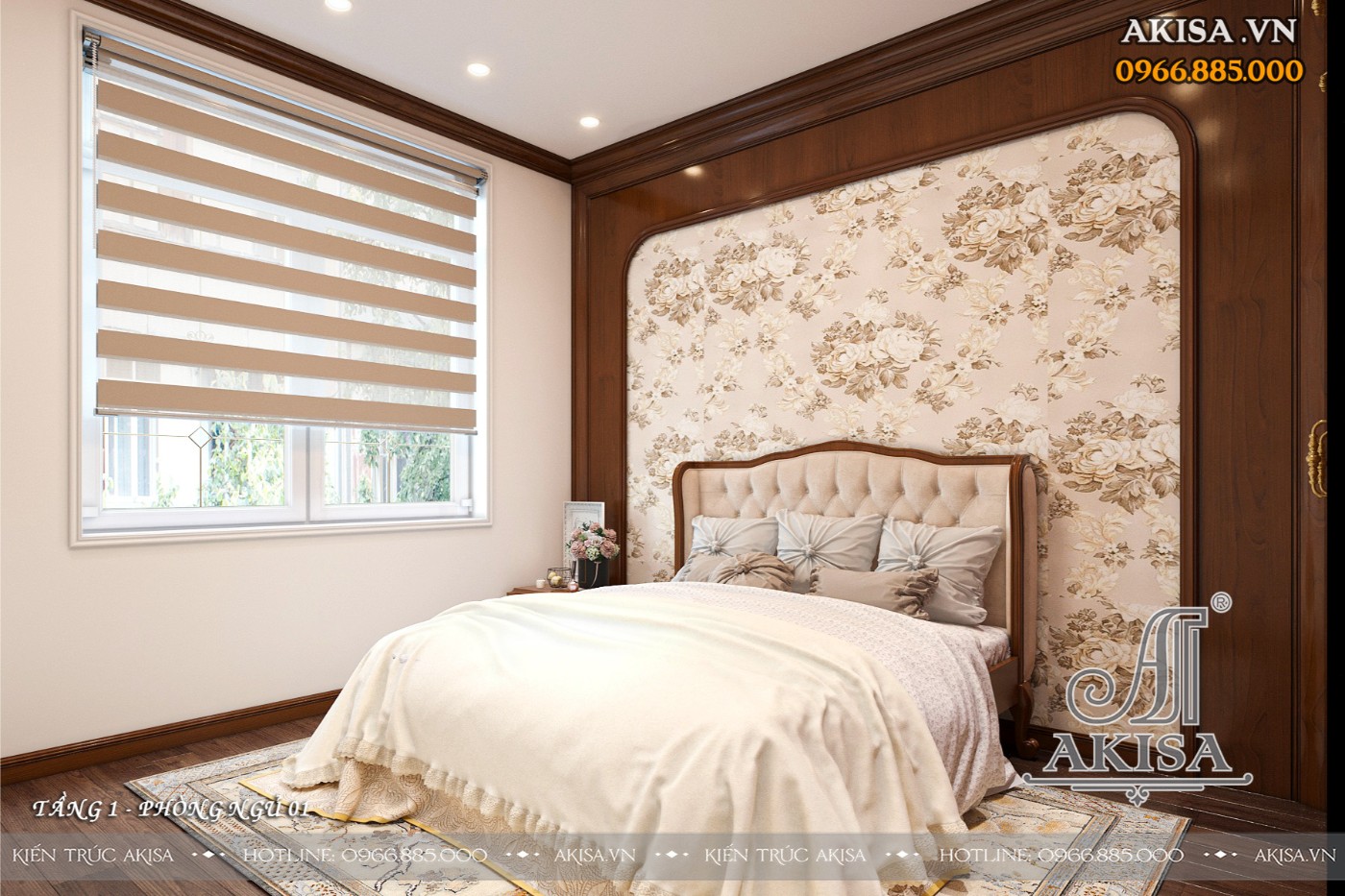 Mẫu nội thất biệt thự gỗ gõ đỏ - Phòng ngủ