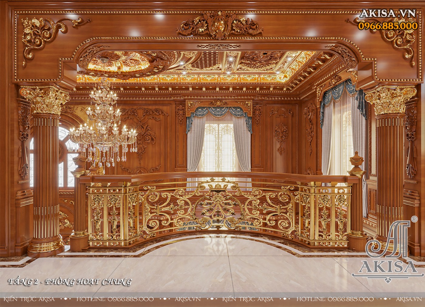 Mẫu nội thất biệt thự phong cách cổ điển - Phòng SHC