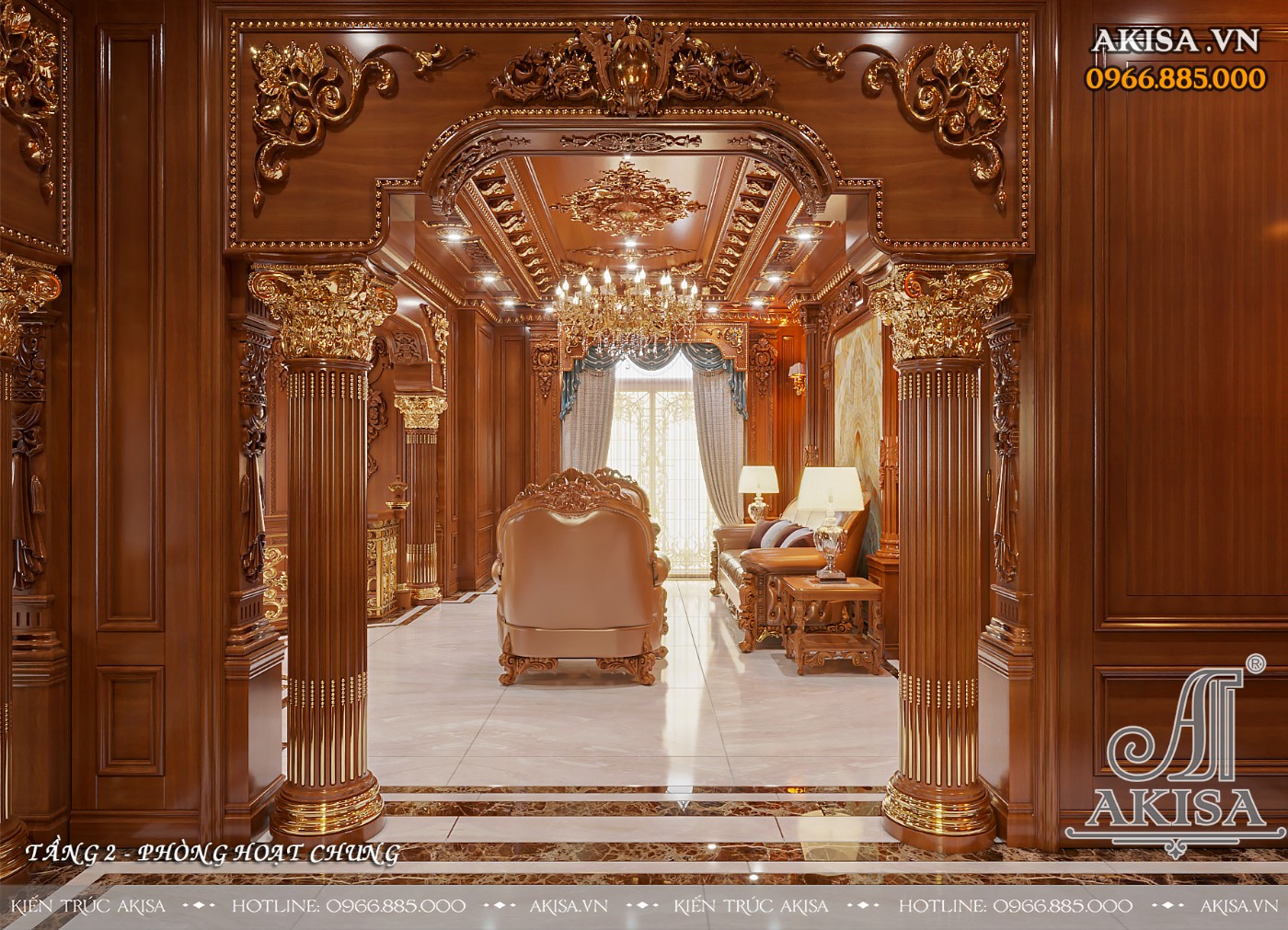 Mẫu nội thất biệt thự phong cách cổ điển - Phòng SHC