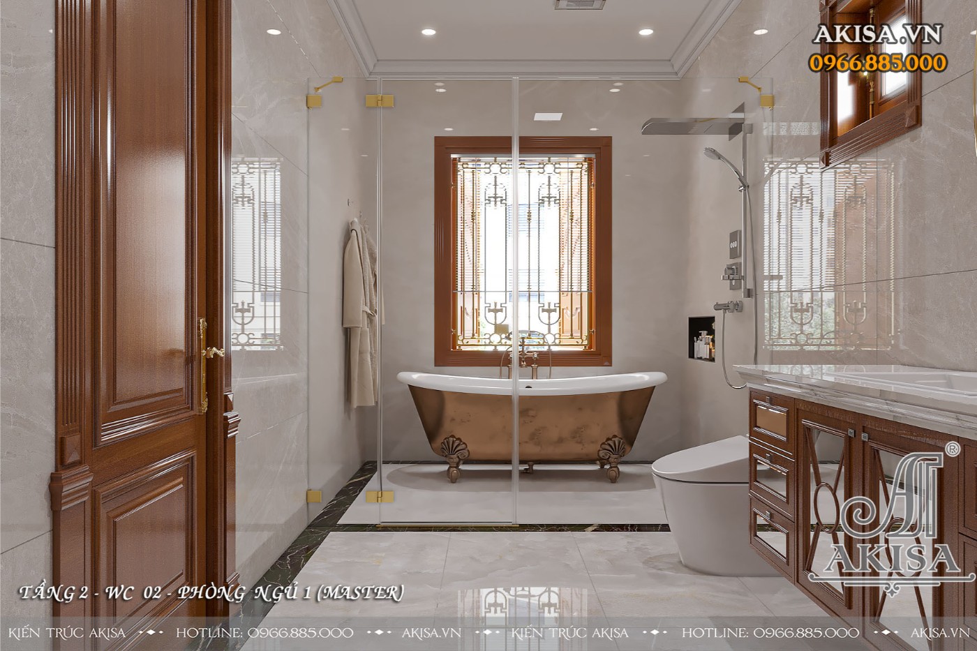 Mẫu nội thất biệt thự phong cách cổ điển - Phòng WC