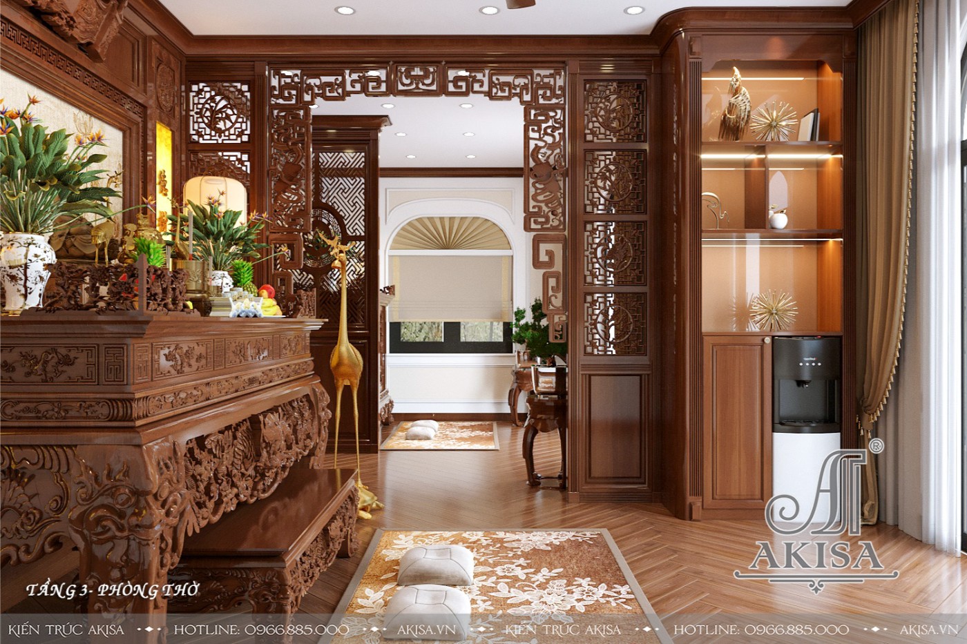 Thiết kế nội thất biệt thự đẹp - Phòng thờ
