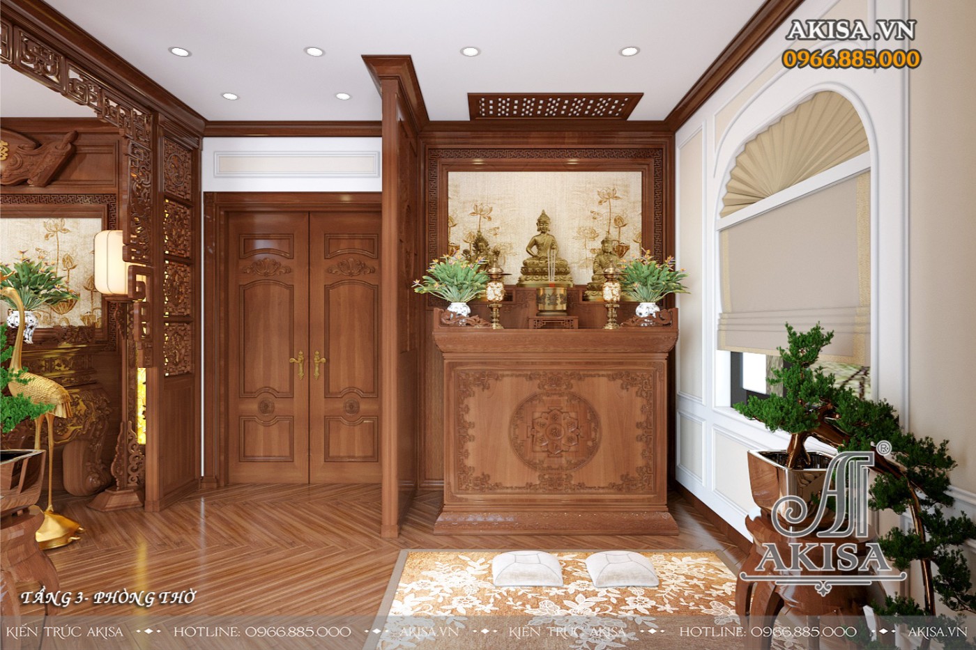 Thiết kế nội thất biệt thự đẹp - Phòng thờ