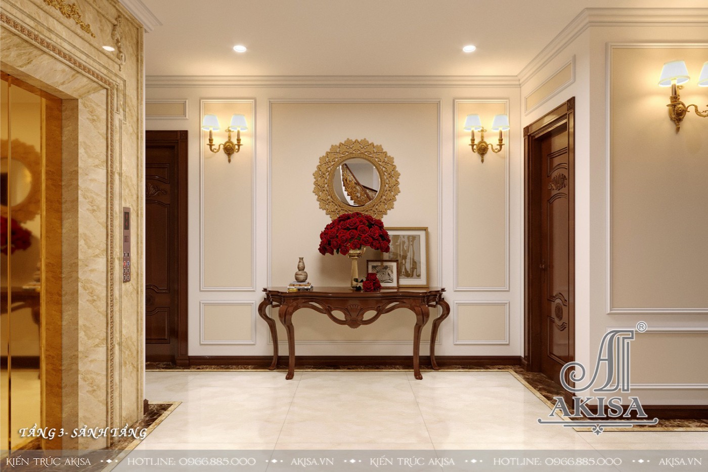Thiết kế nội thất biệt thự đẹp - Sảnh tầng 3
