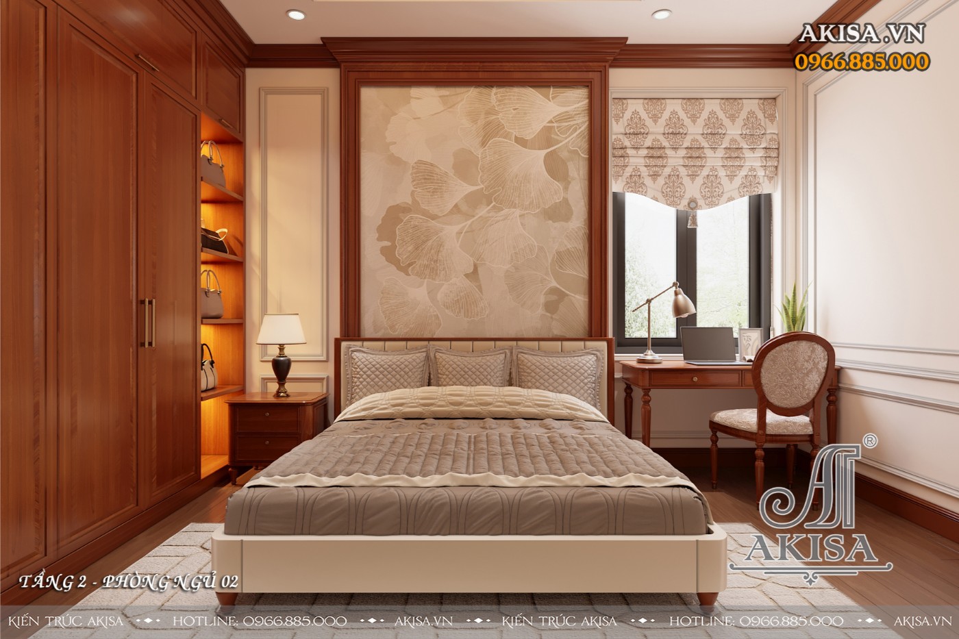 Nội thất tân cổ biệt thự 3 tầng - Phòng ngủ