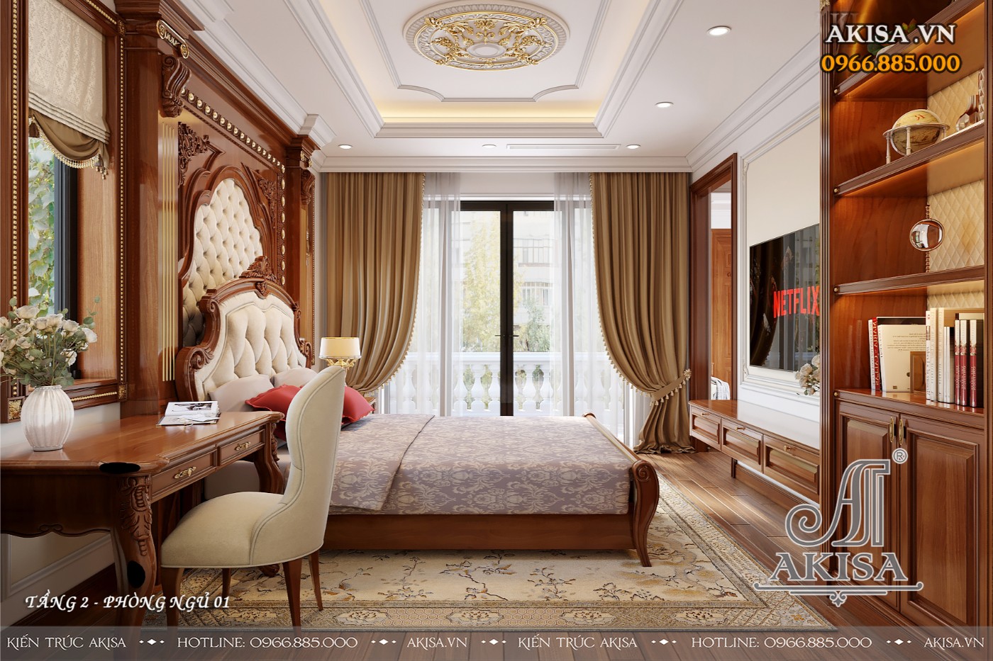 Thiết kế nội thất biệt thự cao cấp - Phòng ngủ