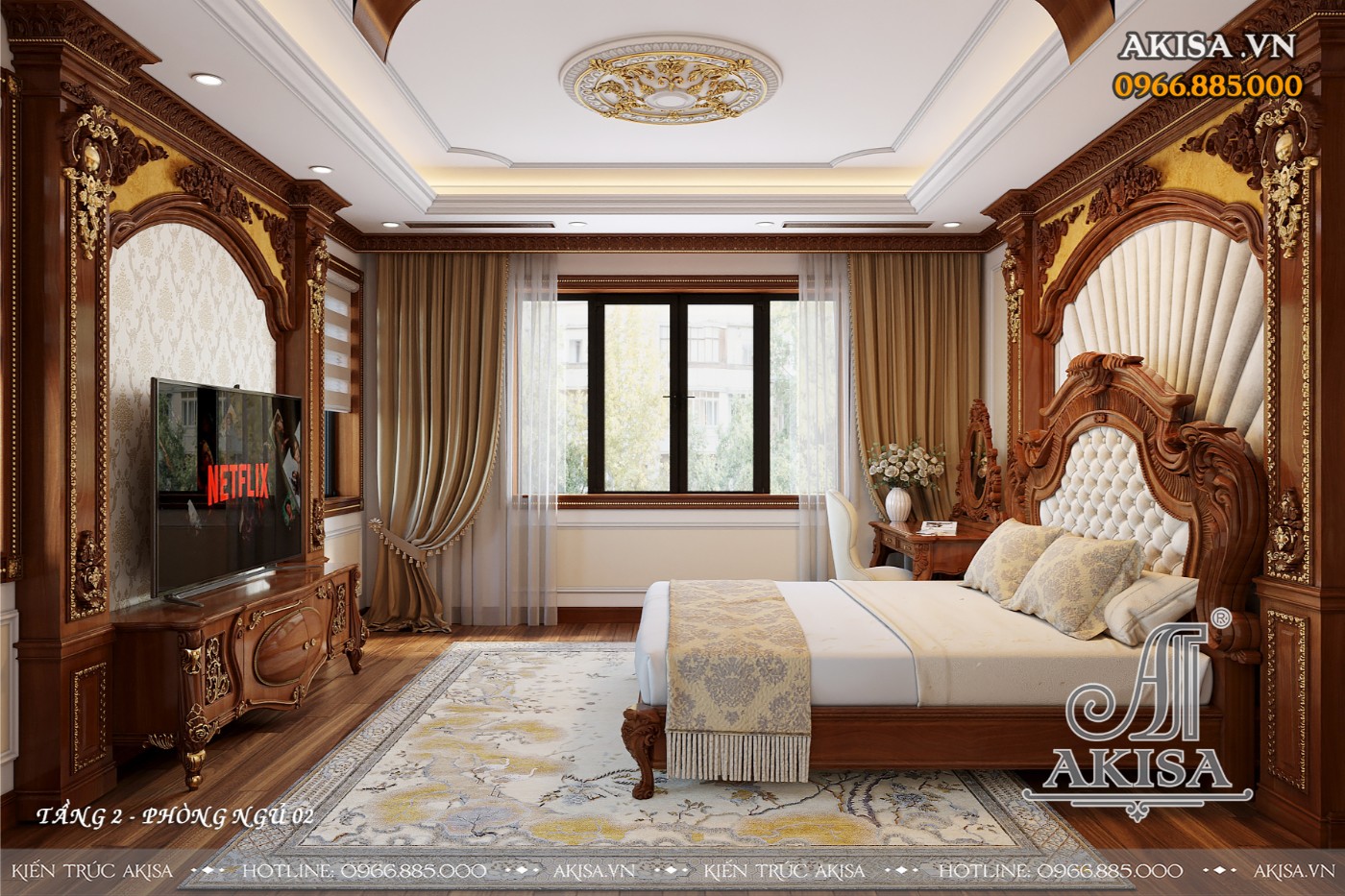 Thiết kế nội thất biệt thự cao cấp - Phòng ngủ