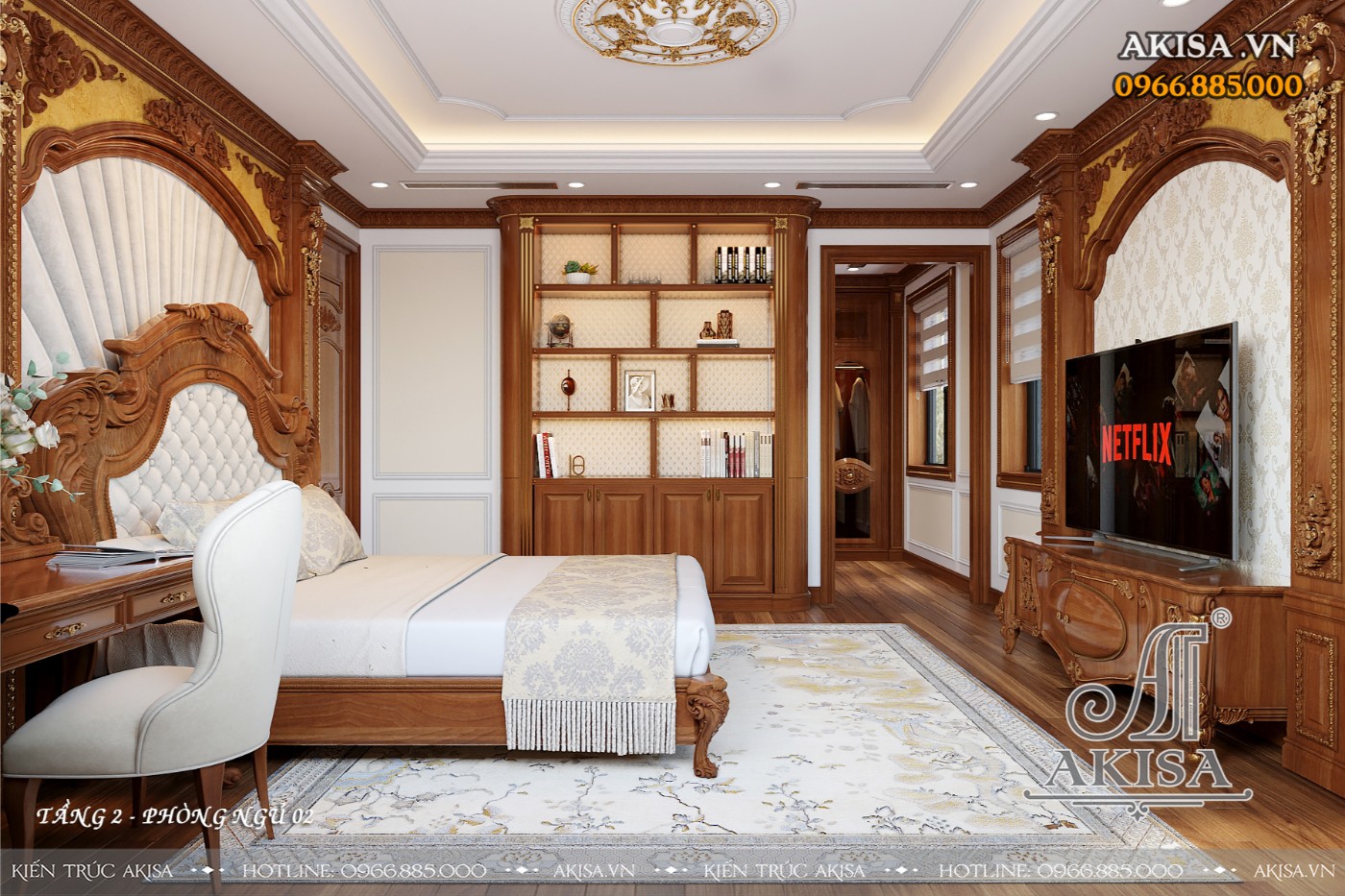 Thiết kế nội thất biệt thự cao cấp - Phòng ngủ