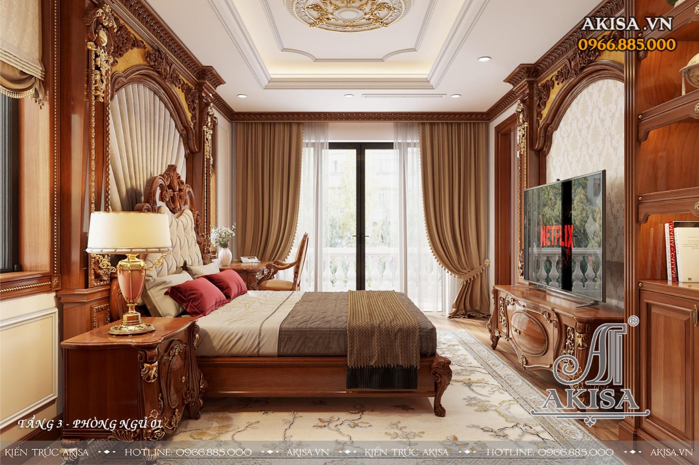 Thiết kế nội thất biệt thự cao cấp - Phòng ngủ