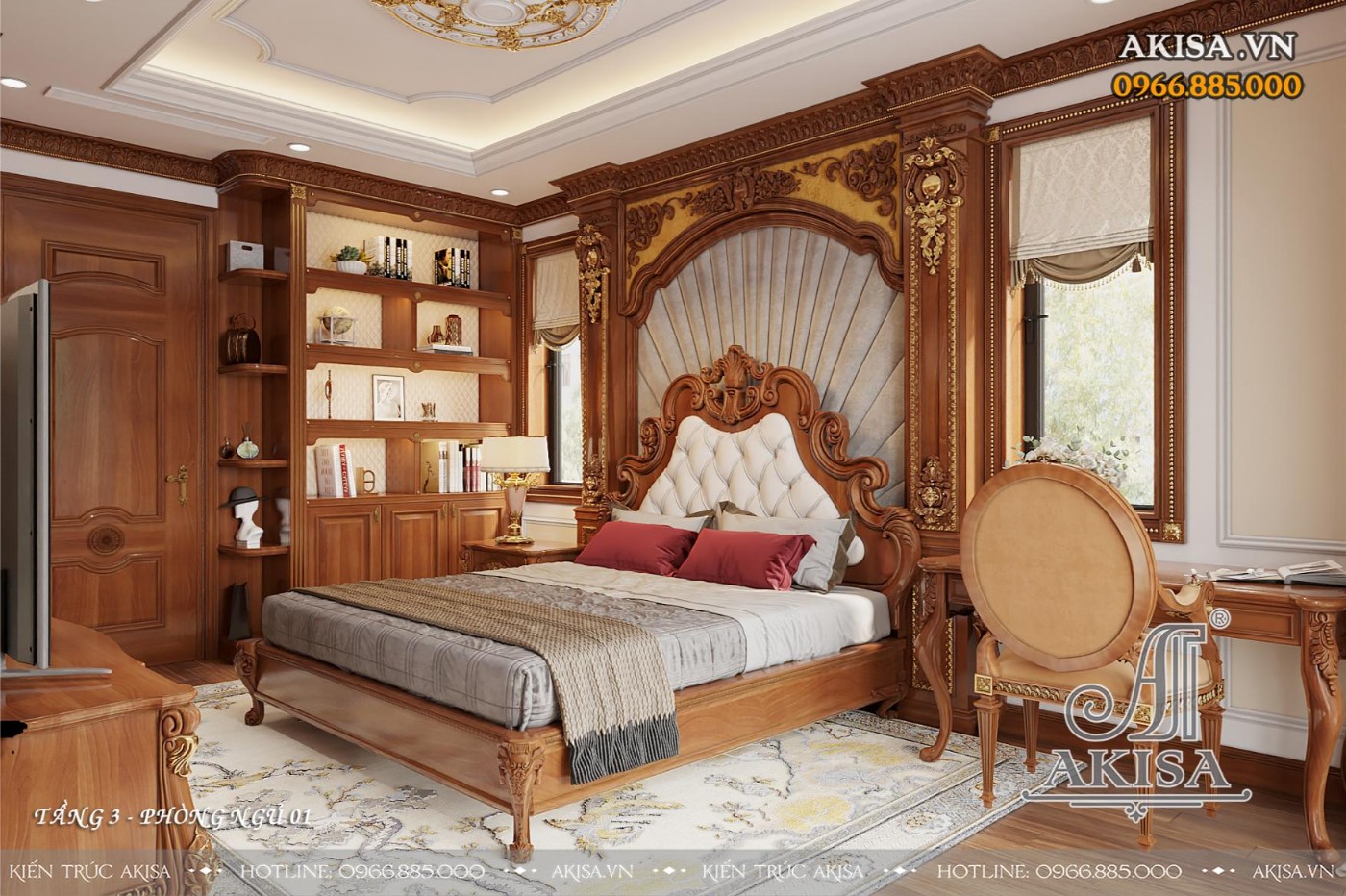 Thiết kế nội thất biệt thự cao cấp - Phòng ngủ
