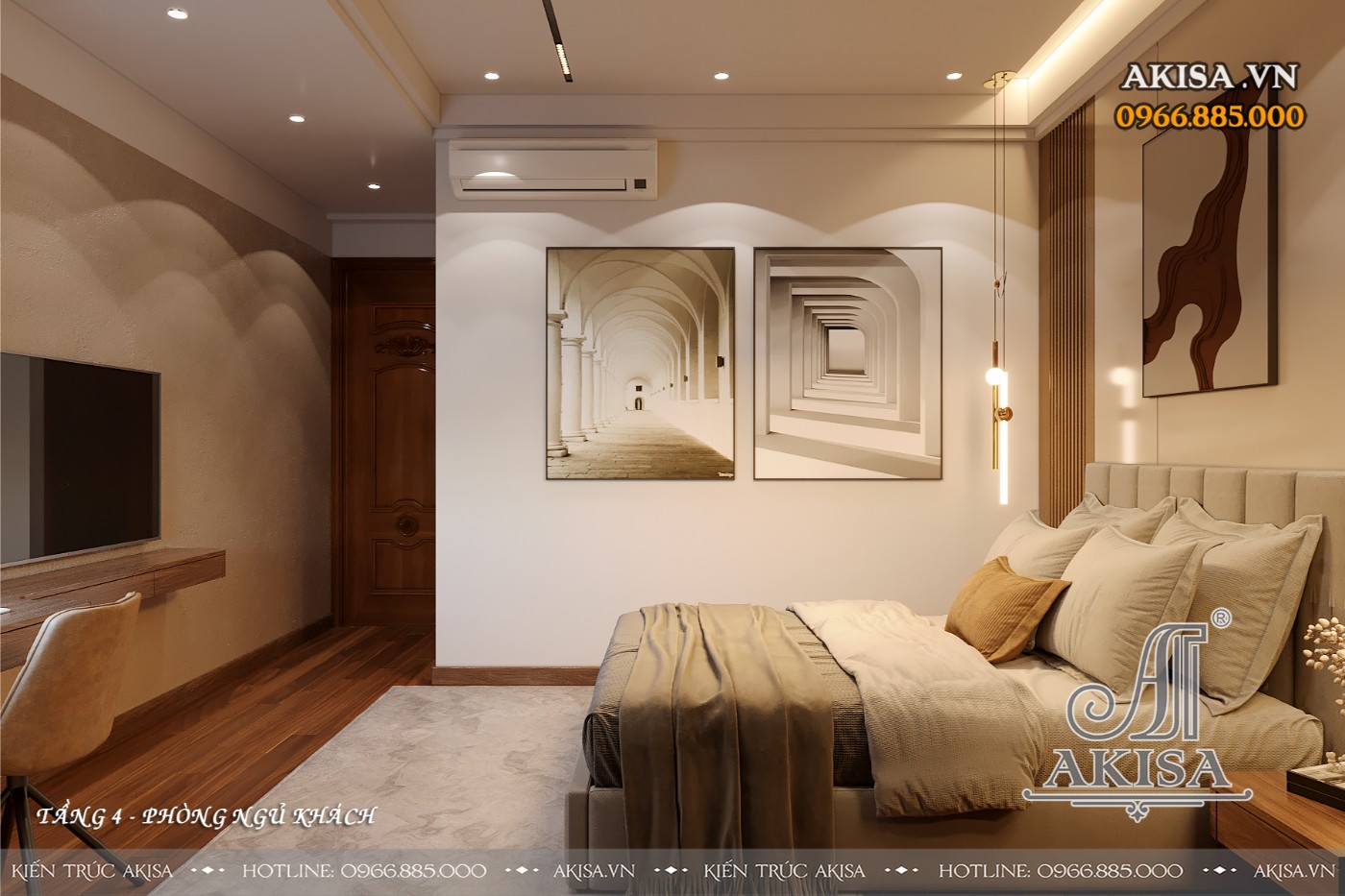 Thiết kế nội thất biệt thự cao cấp - Phòng ngủ