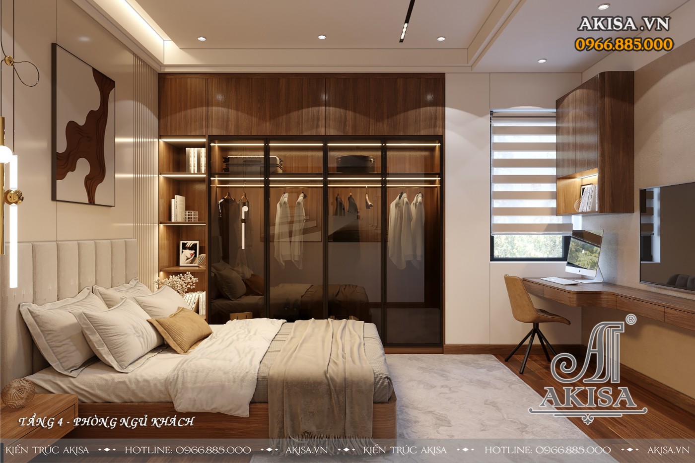 Thiết kế nội thất biệt thự cao cấp - Phòng ngủ