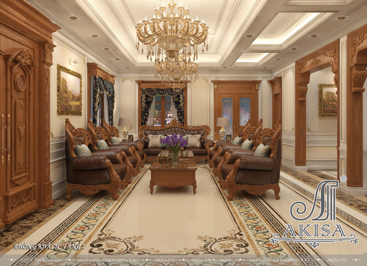 Mẫu biệt thự châu Âu 3 tầng đẹp đẳng cấp tại Quảng Ninh - Không gian nội thất