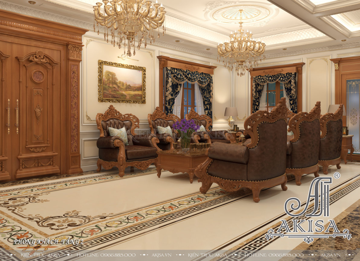Mẫu biệt thự châu Âu 3 tầng đẹp đẳng cấp tại Quảng Ninh - Không gian nội thất