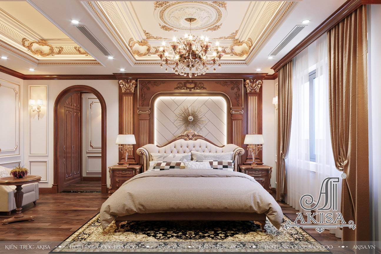 Thiết kế nội thất tân cổ điển 4 phòng ngủ