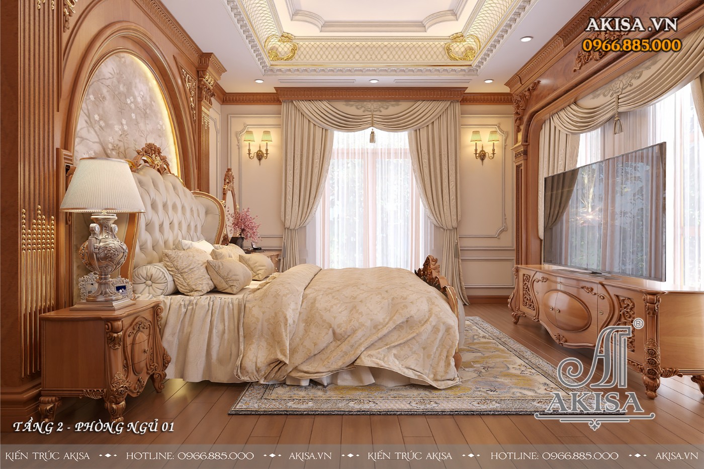 Nội thất biệt thự tân cổ điển - phòng ngủ