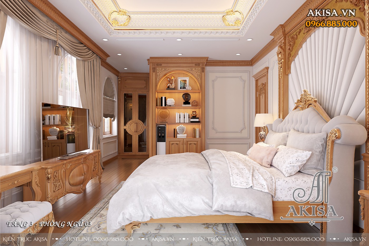 Nội thất biệt thự tân cổ điển - phòng ngủ