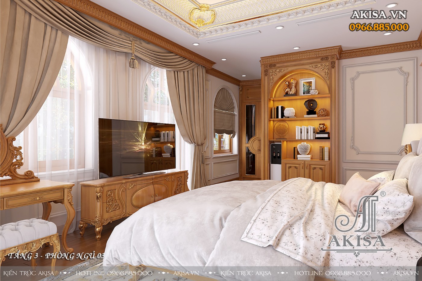 Nội thất biệt thự tân cổ điển - phòng ngủ