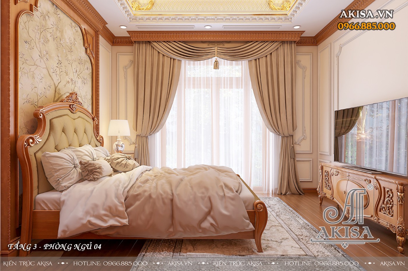 Nội thất biệt thự tân cổ điển - phòng ngủ
