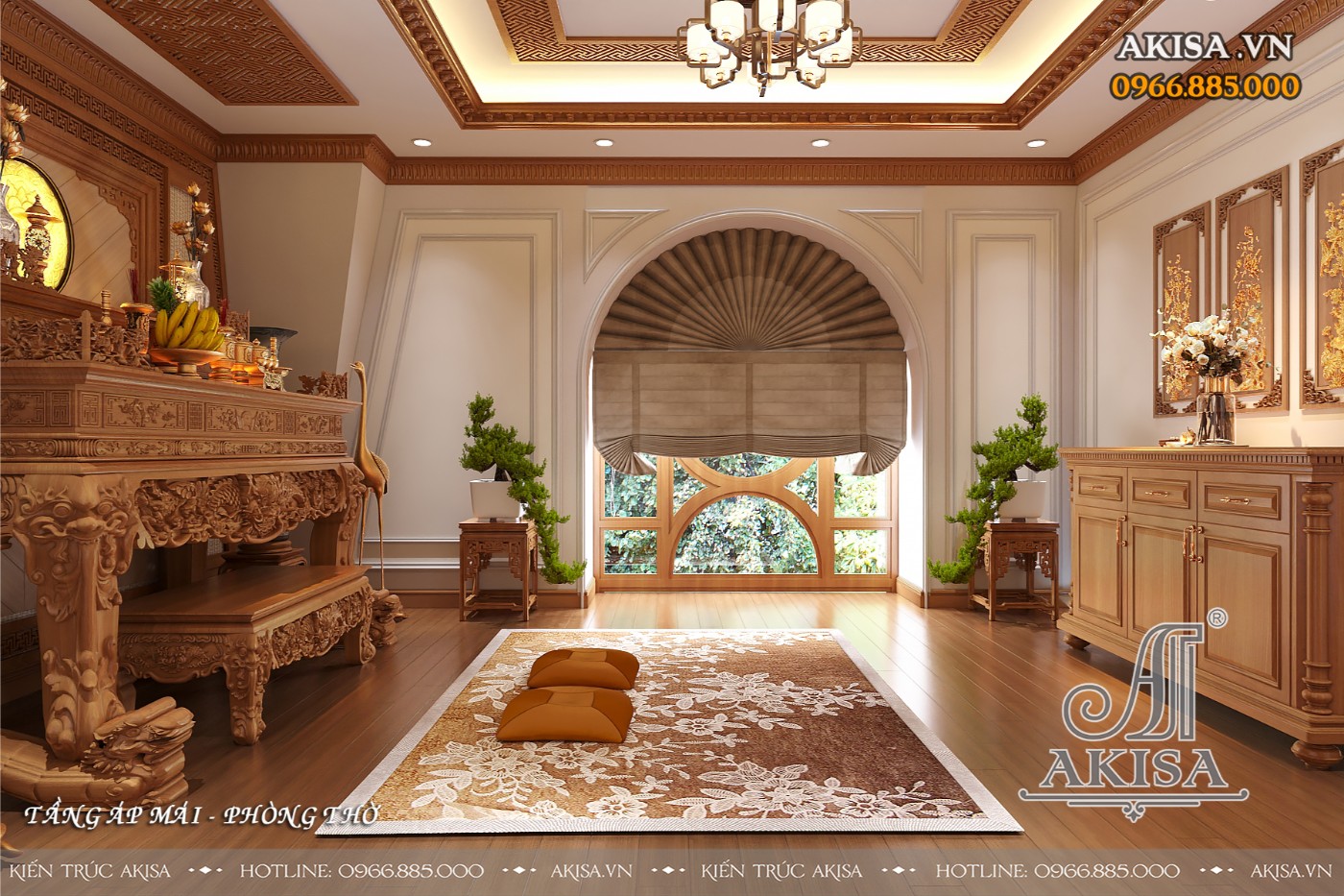 Nội thất biệt thự tân cổ điển - phòng thờ