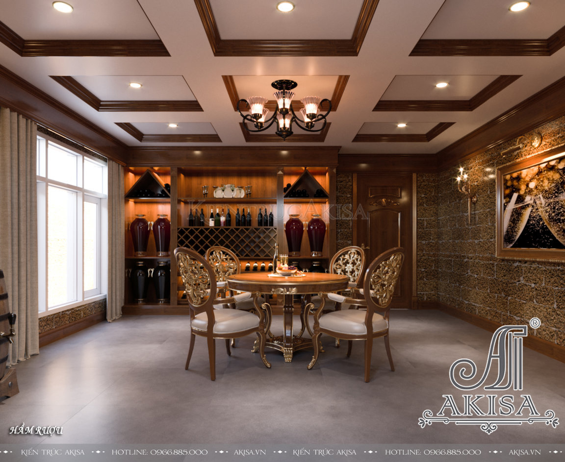 Thiết kế nội thất cổ điển gỗ tự nhiên đẳng cấp